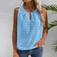 thumbnail image 1 of tarylea Tank Tops for Women Sleeveless Eyelet Crew Neck T-Shirts Casual Loose Summer Solid Color Tops, 1 of 7