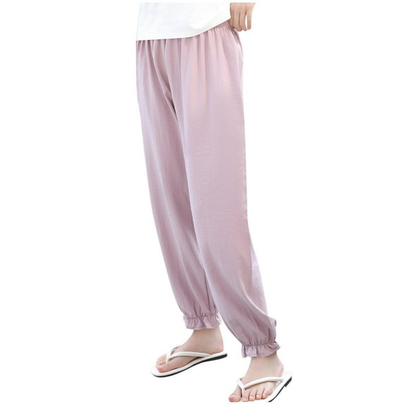 tarylea Toddler Baby Boys Girls Joggers High Waisted Sweatpants Lightweight Loose Fitted Trousers