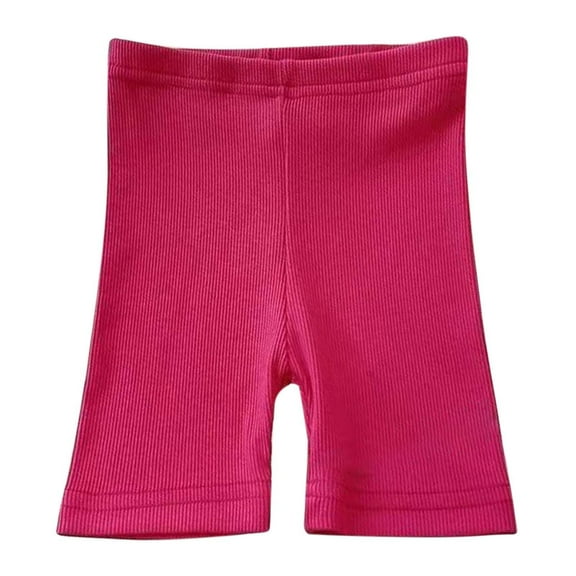 tarylea Toddler Baby Girls Biker Shorts Elastic High Waisted Bottom Shorts Solid Color Soft Comfy Undershorts Underdress