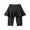 thumbnail image 1 of tarylea Toddler Baby Girls Shorts High Rise Slim Fitted Leggings Solid Color Knee Length Shorts Casual Trendy Cute Summer Comfy Stretch Shorts for 4-11 Years, 1 of 8