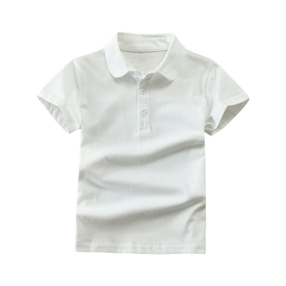 tarylea Toddler Clothes Boys Cotton T Shirts Girls Short Sleeve Shirts Button up V Neck Summer Top