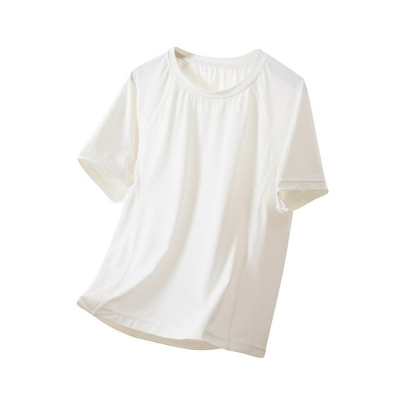 tarylea Toddler Clothes Boys Girls Workout Tops Short Sleeve Athletic Shirts Solid Color Loose Fitted Running Tees