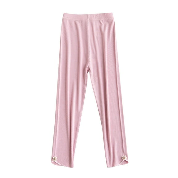 tarylea Toddler Clothes Girls Leggings High Waisted Bottoms Stretchy Pull on Solid Color Comfy Tights