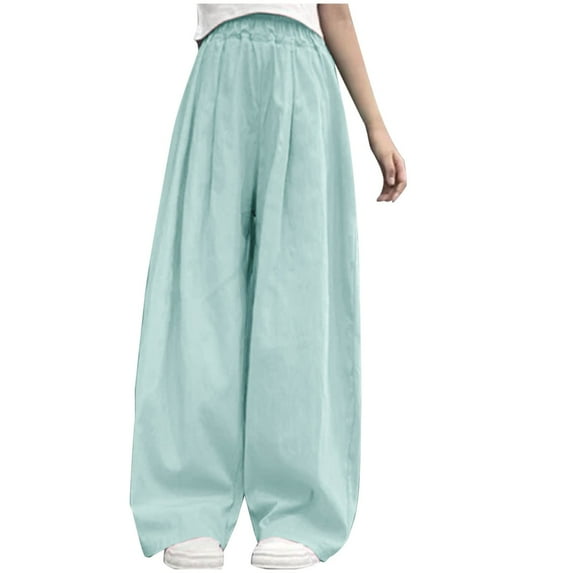 tarylea Toddler Clothes Girls Wide Leg Pants Drawstring Casual Lightweight Flowy Palazzo Lounge Pants