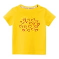 thumbnail image 1 of tarylea Toddler Girl Boy Valentines Day Cotton Shirt Heart Print Short Sleeve T-Shirts Round Neck Tees Tops, 1 of 4