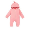 thumbnail image 1 of tarylea Toddler Girls Boys Clothes Full Zipper Long Sleeve Hoodies Rompers Solid Color Cute Outfits Casual Fall Outwear Outfits for 0-18 Months, 1 of 9
