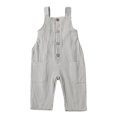 thumbnail image 1 of tarylea Unisex Baby Boys Girls Overalls Sleeveless Button down Jumpsuits Straight Wide Leg Long Pants 1 Piece Summer Outfits, 1 of 2
