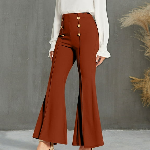 tarylea Women's Cargo Pants Casual Button Waist Drawstring Trousers Solid Color Straight Leg Pants with Pockets Loose Sports Pants