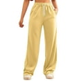 thumbnail image 1 of tarylea Women's Pants Elastic Waist Drawstring Sweatpants with Pockets Straight Wide Leg Pants Casual Loose Workout Pants, 1 of 5