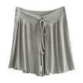 thumbnail image 1 of tarylea Womens Pajamas Shorts Drawstring High Waisted Sleep Shorts Ruffle Hem Wide Leg Lounge Shorts, 1 of 5