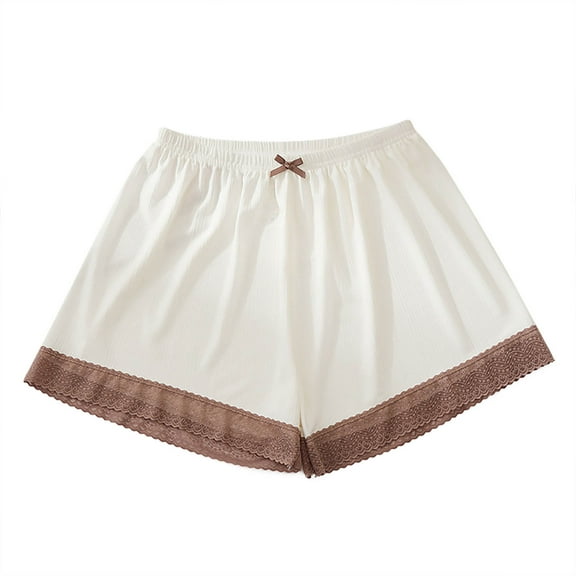 tarylea Womens Pajamas Shorts Elastic Waisted Sleep Bottoms Straight Wide Leg Lounge Shorts