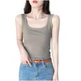 thumbnail image 1 of tarylea Womens Tank Tops Casual Sleeveless Undershirts Square Neck Base Layer Top Slim Fitted Loungewear, 1 of 4