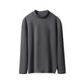 thumbnail image 1 of tarylea Womens Tops Half High Neck Fleece Lined Undershirts Solid Color Long Sleeve Thermal Tops Casual Warm Winter Comfy Tops, 1 of 5