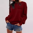 thumbnail image 1 of tarylea Womens Tops Long Sleeve Crewneck Cinch Cuff Oversized Pullover Casual Loose Fall Solid Color Tops with Pocket, 1 of 9