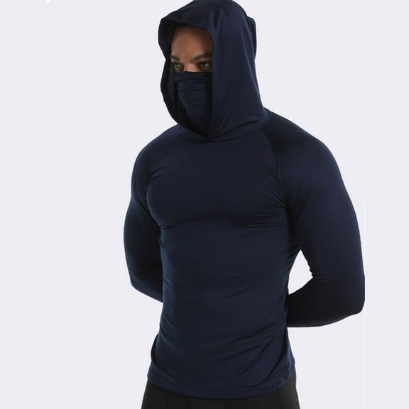 tarylea Womens Tops Unisex Long Sleeve Slim Fitted Hoodies with Mask Casual Sunproof Breathable Lightweight Blouse Tops