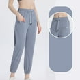 thumbnail image 1 of tarylea Workout Pants for Women Elastic Waist Drawstring Trousers Cinch Bottom Solid Color Pants with Pockets Casual Breathable Athletic Pants, 1 of 8