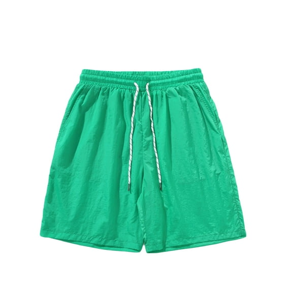 tarylea Workout Shorts for Men Elastic Waist Drawstring Shorts Wide Leg Solid Color Shorts Casual Loose Stretch Summer Beach Shorts