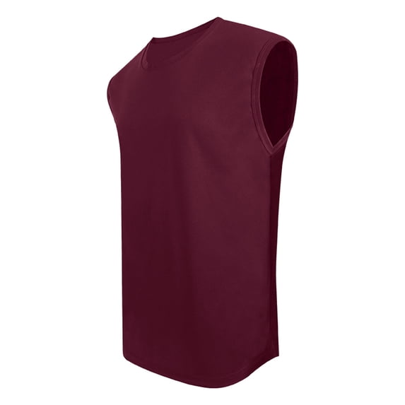 tarylea Workout Tank Tops for Men Crew Neck Sleeveless Shirts Solid Color Loose Tops Casual Summer Athletic Running Tops