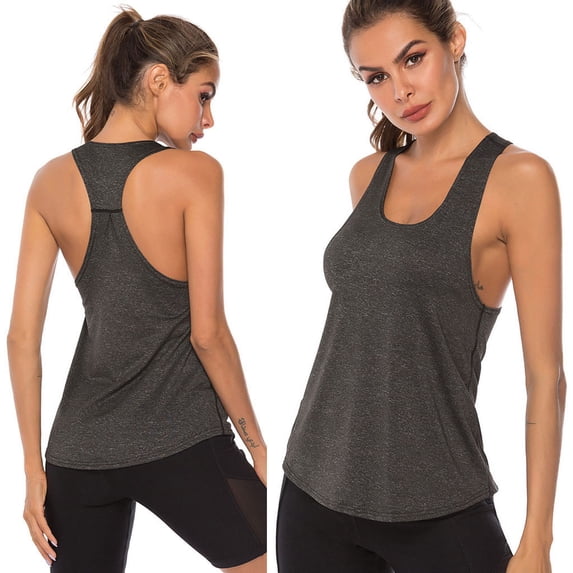 tarylea Workout Tank Tops for Women Sleeveless U Neck Racerback Crop Tops Casual Loose Summer Athletic Comfy Shirts