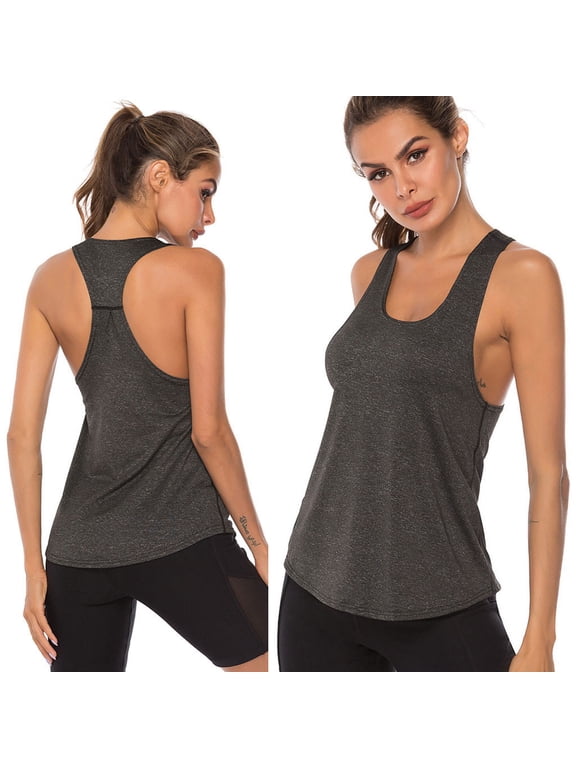 Workout Tank Tops for Women Sleeveless U Neck Racerback Crop Tops Casual Loose Summer Athletic Comfy Shirts