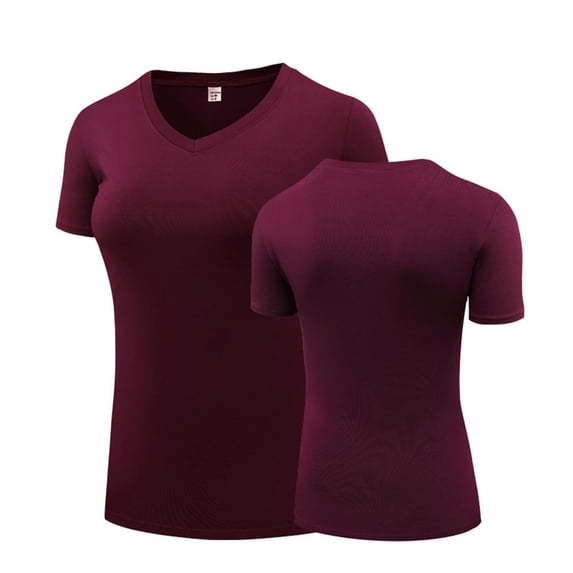 tarylea Workout Tops for Women Plus Size Shirts Short Sleeve V N Eck Quick-Dry Summer Running Hiking T-Shirt Tees