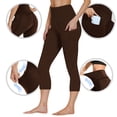 thumbnail image 1 of tarylea Yoga Leggings for Women High Rise Slim Fitted Capri Pants Solid Color Stretch Pants with Pockets Casual Workout Gym Pants, 1 of 9