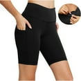 thumbnail image 1 of tarylea Yoga Leggings for Women High Rise Slim Fitted Shorts Solid Color Shorts with Multi Pockets Casual Stretch Workout Shorts, 1 of 9
