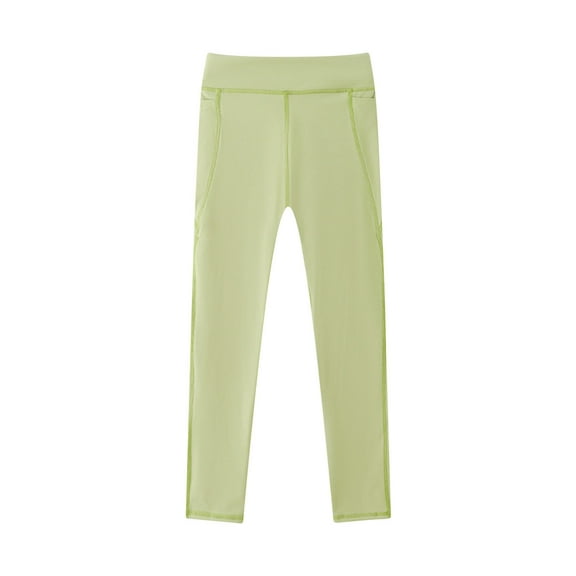 tarylea Yoga Pants for Kids Baby Girls Mid Rise Slim Fitted Pants Solid Color Stretch Trousers Casual Trendy Workout Athletic Toddler Pants for 4-13 Years