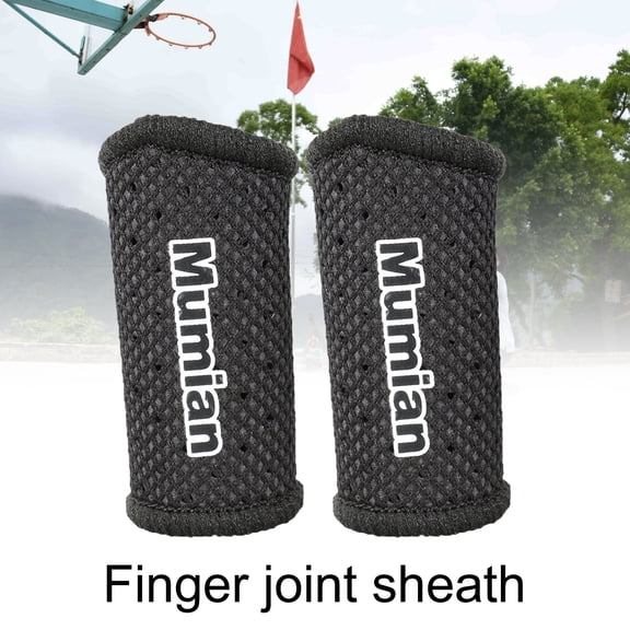 tasrioml 1 Pair Mumian A71 Finger Protector Breathable Stylish Easy to Use Stretch Elastic Arthritis Finger Stall for Basketball