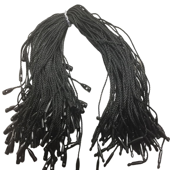 tasrioml 100Pcs Hang Tag Strings Firmly Tear-resistance Clothes Tag Ropes with Fastener Hook Daily Use