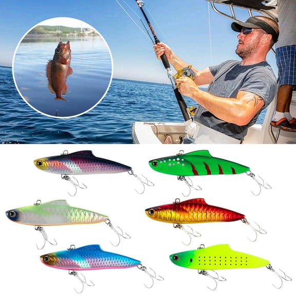 tasrioml 10CM/33G VIB Fishing Lure with Hooks Sinking Reflective 3D Hard Artificial Bait Freshwater Saltwater Trout Bass Walleye Fishing Accessories