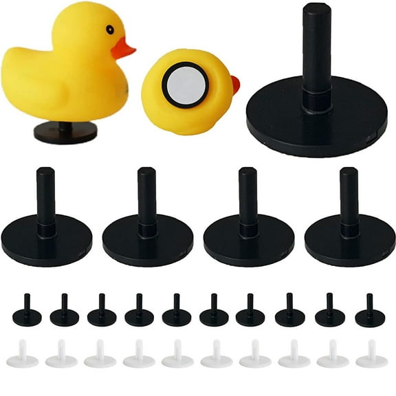 tasrioml 10Pcs Rubber Duck Mount with Adhesive Effectively Fix Removable Anti-slip Fixed Yellow Duck Car Model Display Bracket Home Use