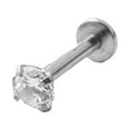thumbnail image 1 of tasrioml 1Pc Unisex Cubic Zirconia Labret Lip Ring Ear Stud Piercing Tragus Helix Jewelry, 1 of 7