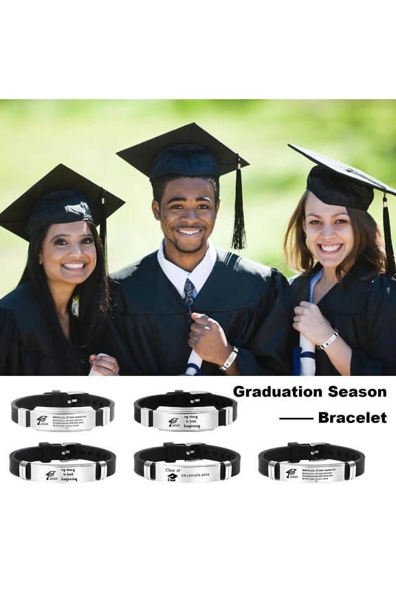 2024 Graduation Cuff Bracelet Proud Moment Bracelet for Her Inspirational Memory Gift for High School College Middle School Graduates