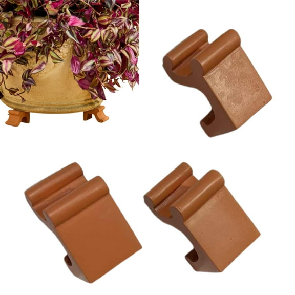 tasrioml 3 Pcs Resin Flower Pot Feet Reusable Plant Pot Riser Outdoor Indoor Potted Plants Planter Support Feet for Flowerpot with Straight or Flat Edge