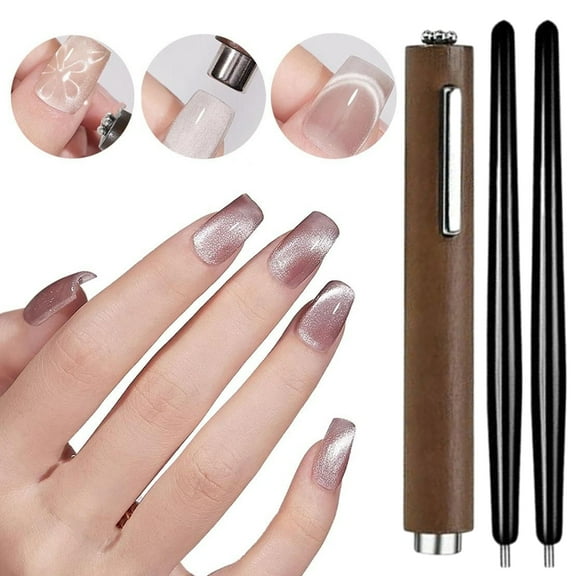 tasrioml 3-in-1 Magnetic Nail Art Kit Professional Gel Polish Set Multifunctional Powerful Magnet Gel Polish Steel Ball Suction Art Design Accessories