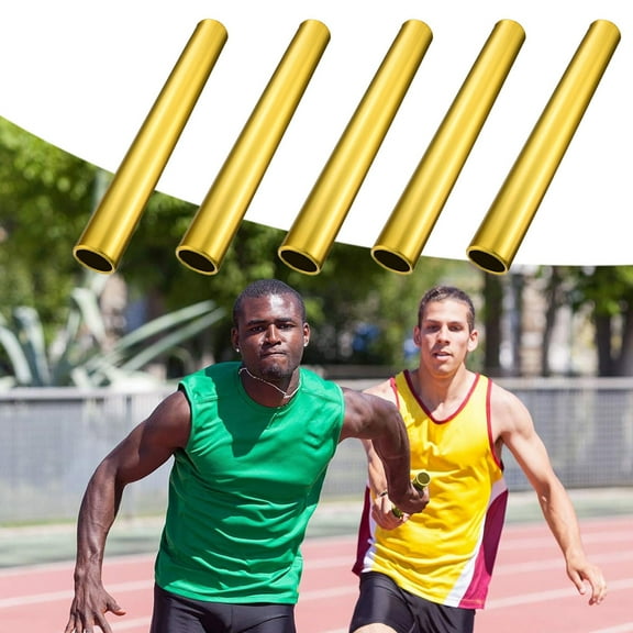 tasrioml 5 Pcs Aluminum Track Field Relay Batons Field Race Batons Running Race Team Equipment for Students Athletes Office Outdoor Sports Practice