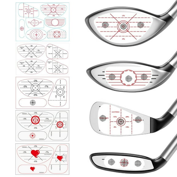 tasrioml 50 Pcs Golf Impact Tape Labels Improve Golf Swing Accuracy And Distance Golf Impact Sticker for Iron Wood Fairway Clubs