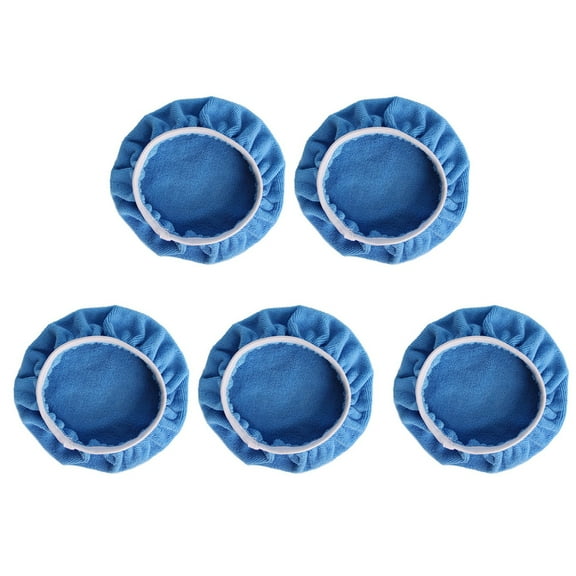 tasrioml 5Pcs 5-6/7-8/9-10 Inch Soft Car Care Waxing Polishing Bonnet Buffer Pad Cover