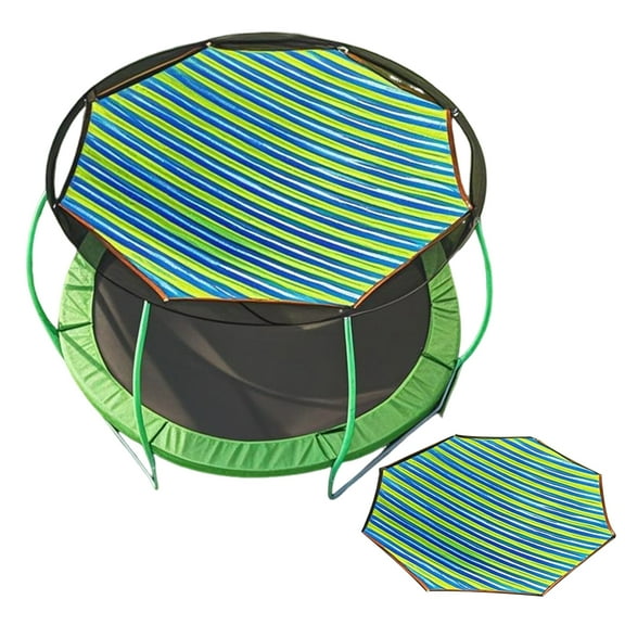 tasrioml 6/8/10/12/14/15/16-Feet Trampoline Sunshade Cover UV Resistant Waterproof Weather-resistant Outdoor 6-12 Poles Trampoline Canopy Sun Protection Top Cover