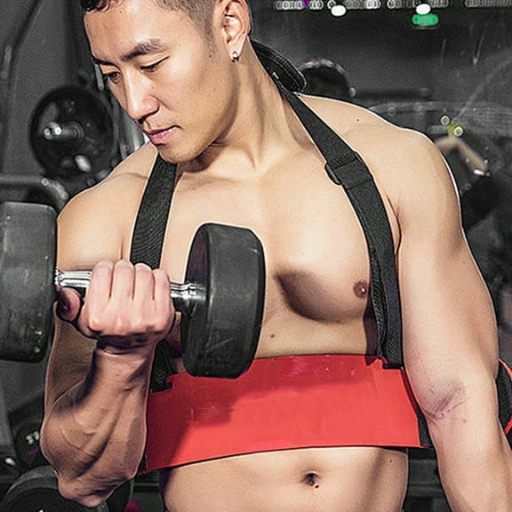 tasrioml Arm Blaster Adjustable Strap Muscle Training Multi-purpose Bicep Curl Support Isolator Gym Equipment