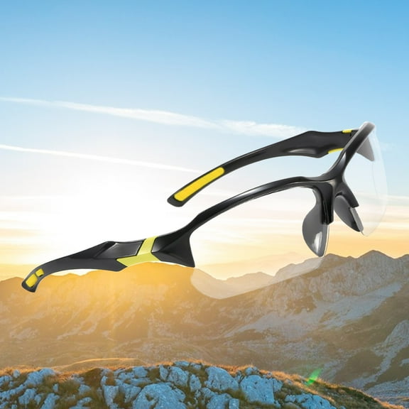 tasrioml Bifocal Polarized Cycling Sunglasses UV Protection Anti-Glare Scratch Resistant Adjustable Earstems Safety Cord Outdoor Sports Goggles