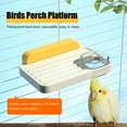 thumbnail image 1 of tasrioml Birds Perch Platform Plastic Parrot Perch Stand Shelf with Feeder Bowl Birds Cage Accessories for Parakeet Cockatiels Lovebirds Budgie, 1 of 7