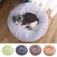 thumbnail image 1 of tasrioml Calming Dog Bed Anti-Anxiety Donut Round Pet Bed Fluffy Faux Fur Cozy Cuddler Plush Puppy Cushion Bed for Small Medium Dogs Cats, 1 of 8