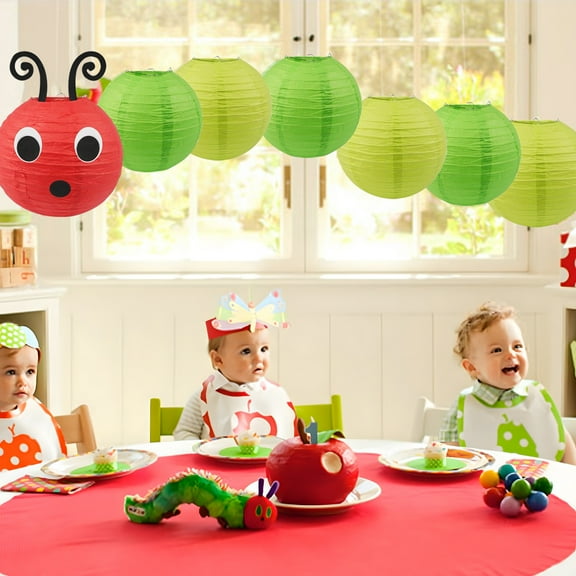 tasrioml Caterpillar Paper Lanterns Ceiling Hanging Lantern Decoration with Eyes Mouth for School Classroom Birthday Party Decor