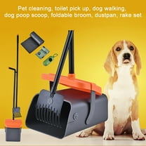 tasrioml Dog Pooper Scooper Long Handle Swivel Bin And Rake Pooper Scooper Kit with 35 Waste Bags for Lawn Yard Dog Kennel