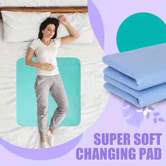 tasrioml Extra Heavy Absorbency Underpad Quick Drying Nursing Pad Reusable Washable Incontinence Bed Pee Pads for Pets Diaper Changing Adults