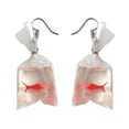 thumbnail image 1 of tasrioml Funny Goldfish Water Bag Shape Dangle Hook Earrings Charm Women Jewelry Gift, 1 of 7