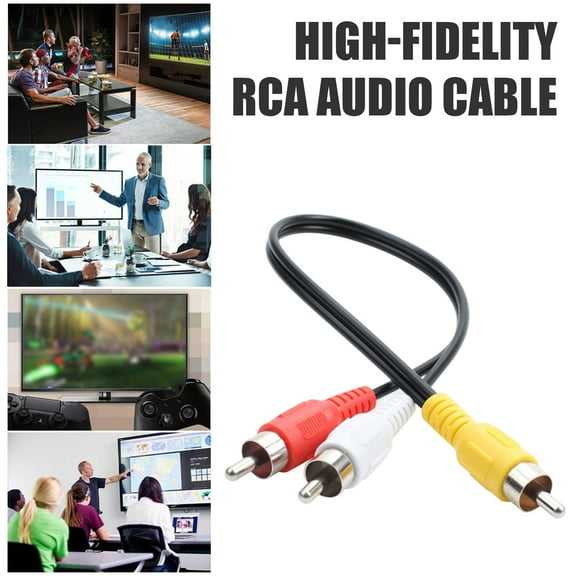tasrioml High-Fidelity Audio Cable Stable Universal 2 RCA Male to 1 RCA Female Y Splitter Cable Speaker Stereo Audio Adapter Cord