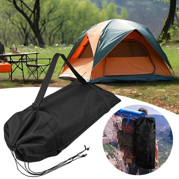 tasrioml Large Capacity Tent Storage Bag with Adjustable Drawstring Waterproof Oxford Cloth Heavy Duty Portable Outdoor Camping Hiking Tent Organizer Pouch